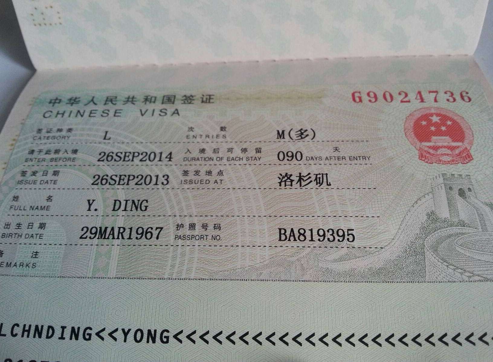 Chinese Business Visa